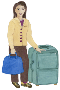 Baggage sorted and put aside before caregiving